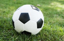 Soccer ball on grass
